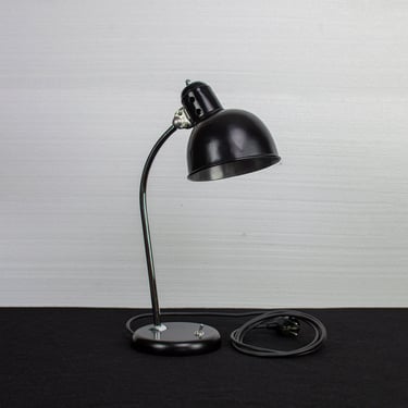 Vintage Bauhaus Desk Lamp | Antique Black Table Lamp | Mid-century Office Light | 30's Industrial Lighting | Christian Dell Style 