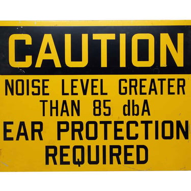 Noise Level Caution Sign