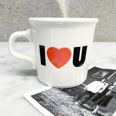 Vintage Mug Retro 1970s Taylor International USA + Ceramic + I &amp;lt;3 U + I Heart You + Love + Novelty Gift + Coffee Cup + Drinkware 