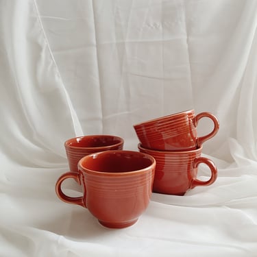 Retired Fiestaware Paprika Coffee Tea Cups 7.75 oz 