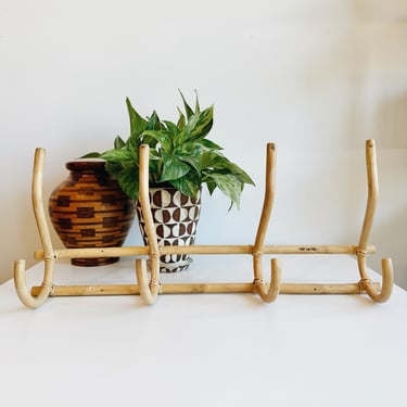 Vintage Rattan Coat Hook