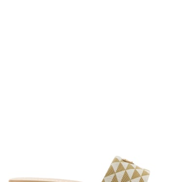 Prada Women Embroidered Fabric Slippers