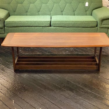 Rectangular Walnut Coffee Table by Bassett, Circa 1960s - *Please ask for a shipping quote before you buy. 