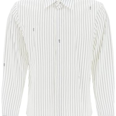 Amiri Striped Shirt With Staggered Logo Men