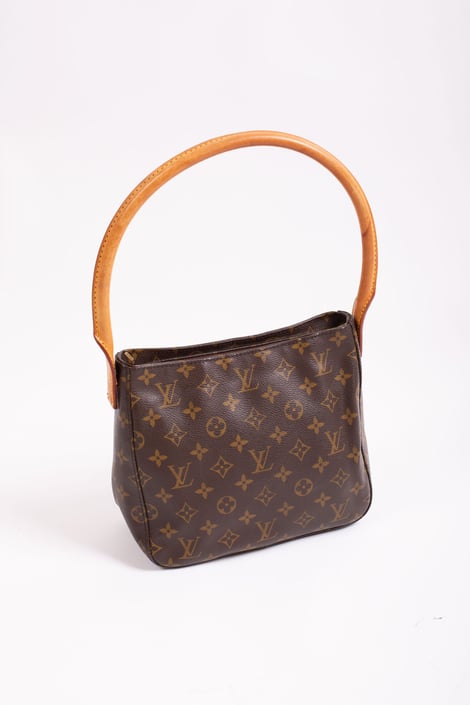 Louis Vuitton LV Shoulder Bag Looping Brown Monogram From Japan E-93