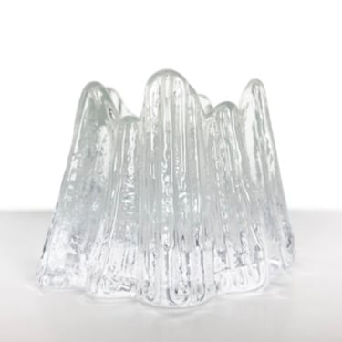 Glass Volcano Candleholder by Rune Strand for Nybro Sweden 