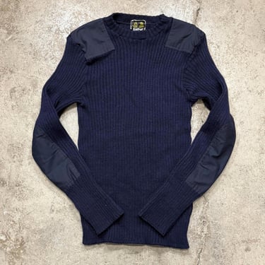 Vintage 1980s USMC All Wool Green Knit Commando Sweater Size 44 
