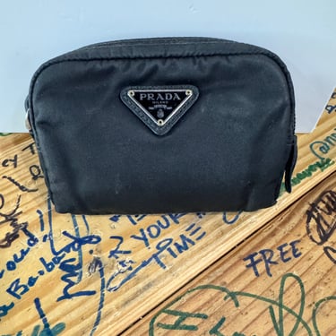 Black Prada Coin Pouch