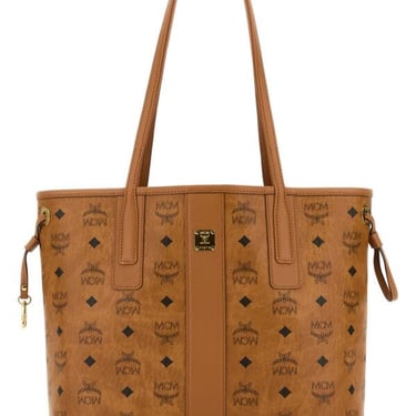 Mcm Women Printed Canvas Liz Shopping Bag