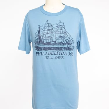 1980s Tee Philadelphia Tall Ships T-Shirt M/S 