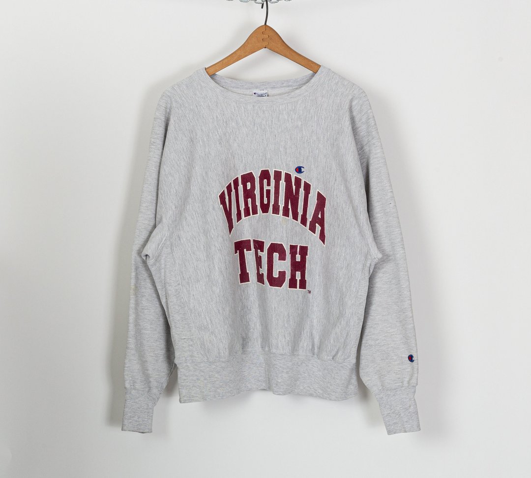 90s Virginia Tech Champion Reverse Weave Sweatshirt - Men's Large