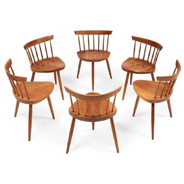 Magnificent Early Set Six Mira Chairs by George Nakashima