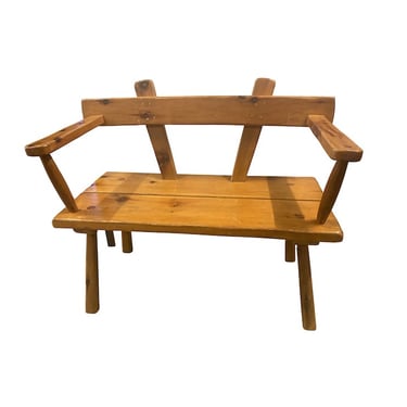 Chalet Style Pine Bench, France, 1950’s