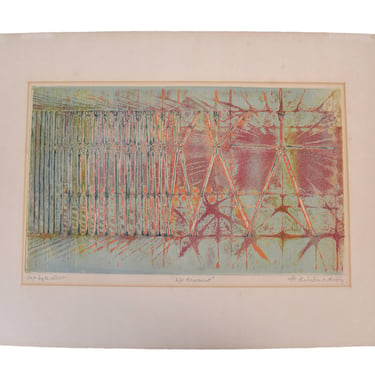 Krishna Reddy “Life Movement” 1972 Signed Artist’s Proof Intaglio Etching Aquatint 