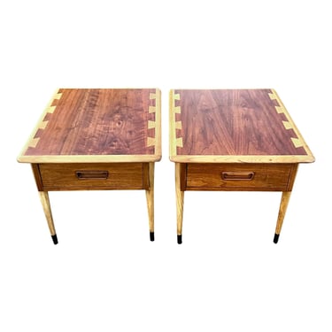 Vintage 1960’s Lane Acclaim Side Tables With Drawer *Newly Refinished* - a Pair 