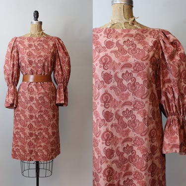 1970s HANAE MORI puff sleeve dress small medium | new fall 