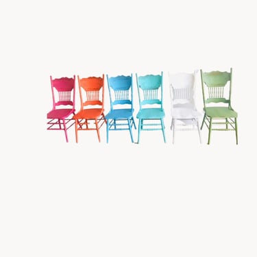 Hand painted dining chairs 