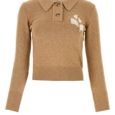 Isabel Marant Etoile Woman Melange Biscuit Cotton Blend Nola Polo Shirt