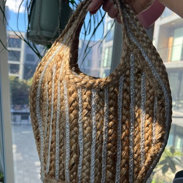 Jute Petite Stripe Tote Bag