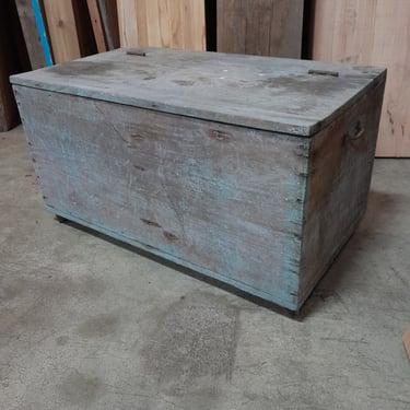 Antique Weathered Farmhouse Trunk