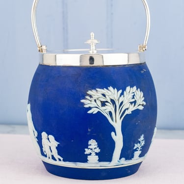 Antique Wedgwood Jasperware Biscuit Barrel