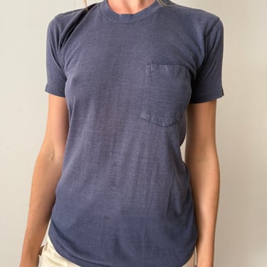 Plain Navy Pocket Tee