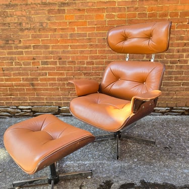 Vintage Eames Inspired Lounge Chair and Ottoman