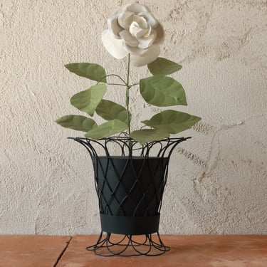 Tole Tall Potted Camellia