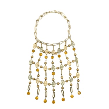 Crystal Cage Bib Necklace