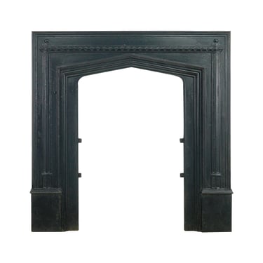 Federal Black Cast Iron Square Fireplace Insert Surround