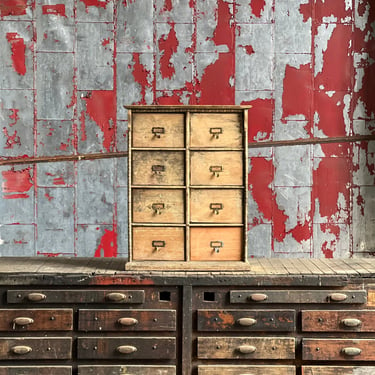 Antique 8-Drawer Index Filer Cabinet 