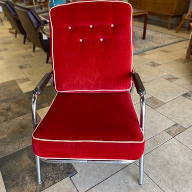 Vintage Chrome Parlor Armchair