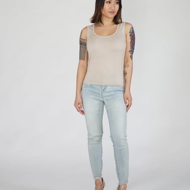 Silk/Wool/Cashmere Scoop Neck Tank