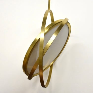Modern Brass Rotating Pendant Light by Visual Comfort 