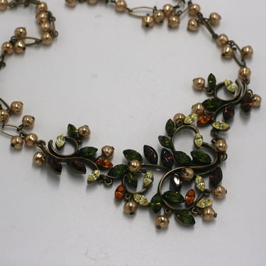 vintage sweet romance rhinestone necklace 