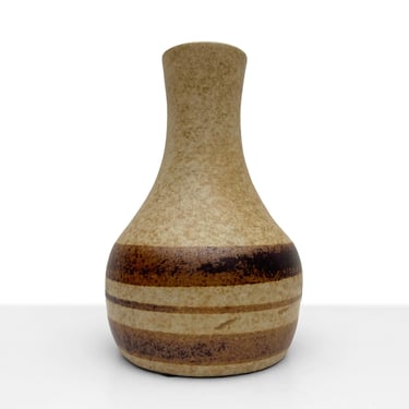 Small Striped Ceramic Vase by Pottery Craft 