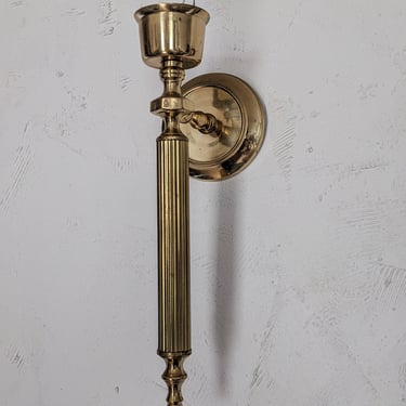 Vintage Brass Wall Mount Candlestick Holder 