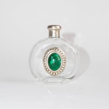 Vintage Glass and Malachite Bottle