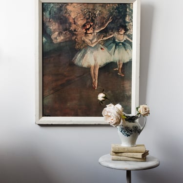vintage framed print “Two Dancers on Stage” by Degas