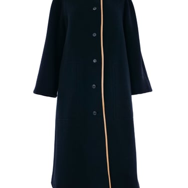 Bonnie Cashin Leather Trimmed Wool Maxi Coat