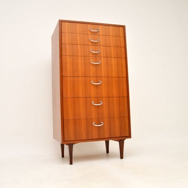 Vintage Walnut Tallboy Chest of Drawers