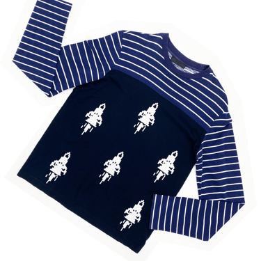 Prada S/S 2016 rocket ship print shirt