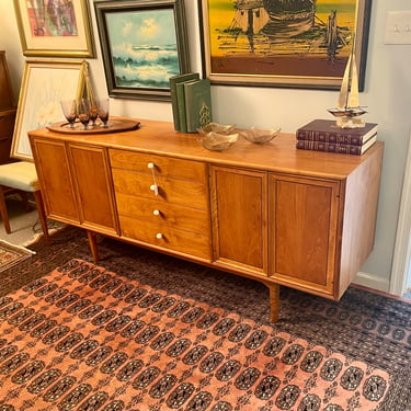 Kipp Stewart for Drexel Declaration Midcentury Modern Walnut Credenza