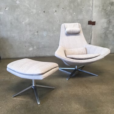 B & B Italian Metropolitan Lounge Chair & Ottoman