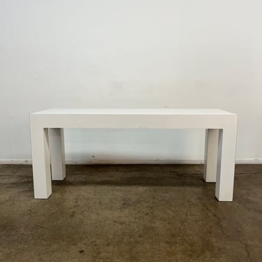 As is- White Laminate Console Table 