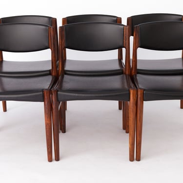 Set of 6 Grete Jalk Chairs for Glostrup, Rosewood, 1960s, Danish 