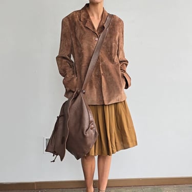 Soft Almond Suede Jacket (M)