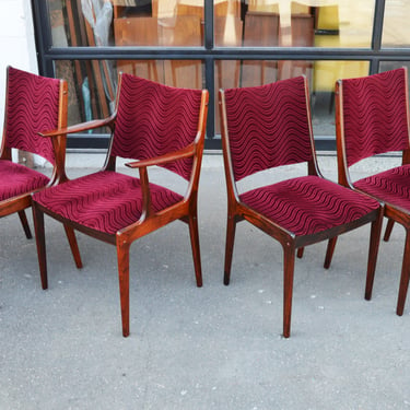 Set of 4 Rosewood Dining Chairs (one w/ arms) by Johannes Andersen for Uldum