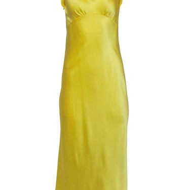 Reformation - Yellow Silk “Aribella” Midi Dress Sz S