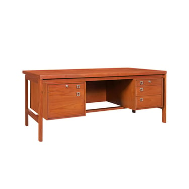 Danish Modern Executive Teak Desk by Arne Vodder for H.P. Hansen